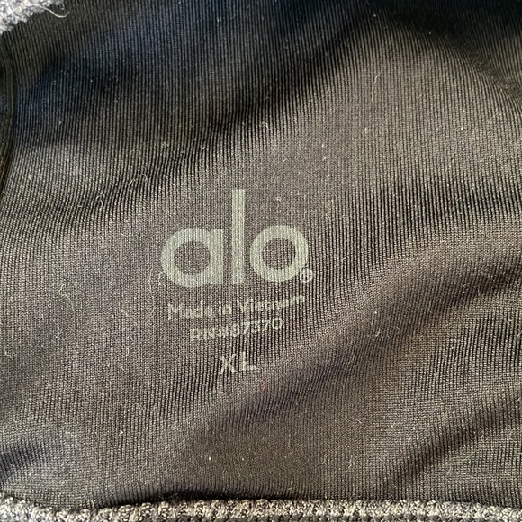 Alo Lavish bra heather gray crossover straps longline XL - Picture 6 of 6